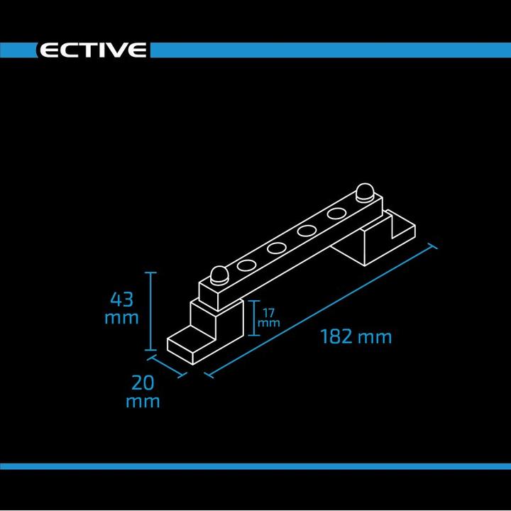 Produktbild Ective Stromverteilerschiene 4-fach 150A DC/AC