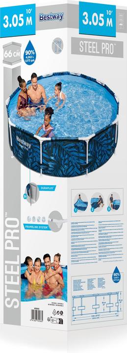Produktbild Bestway Swimming pool STEEL PRO, 3.05 m. x 66 cm., 56985 (Ø 305 x 66 cm)