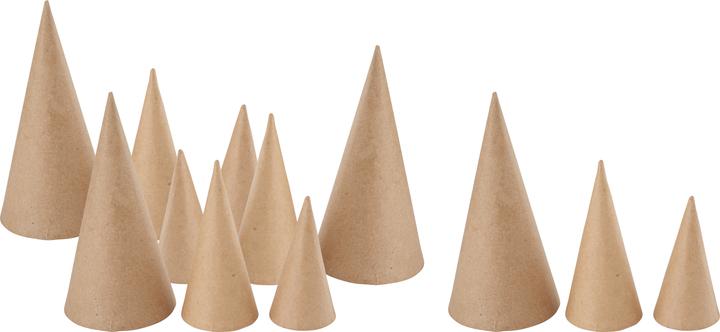 Immagine prodotto VBS Coni di cartone, set di 12, H 14, 10 e 8 cm