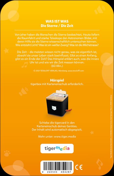Actual product image Tigermedia Tigercard- What is what: The stars/ The time (German)