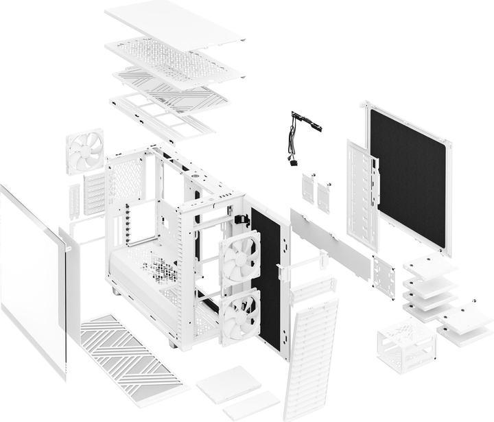 Produktbild Fractal Define 7 White TG Clear Tint (mATX, Mini-ITX, ATX, E-ATX)