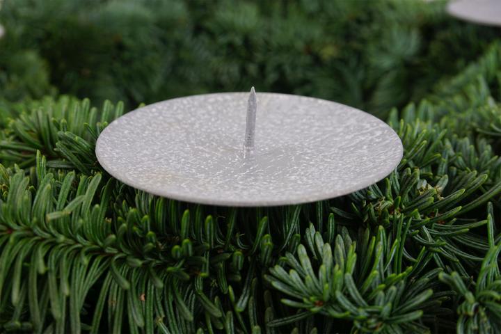 Actual product image Novaliv 4x Candle Pick | with Spike 10 cm GREY | Candle Holder for Advent Wreath Candle Pin (10 x 10 x 10 cm)