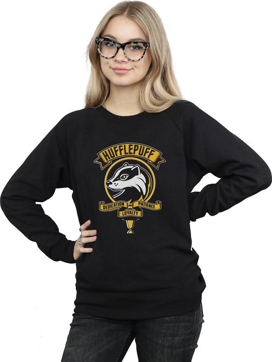 Actual product image Womens/Ladies Hufflepuff Toon Crest Sweatshirt (M)