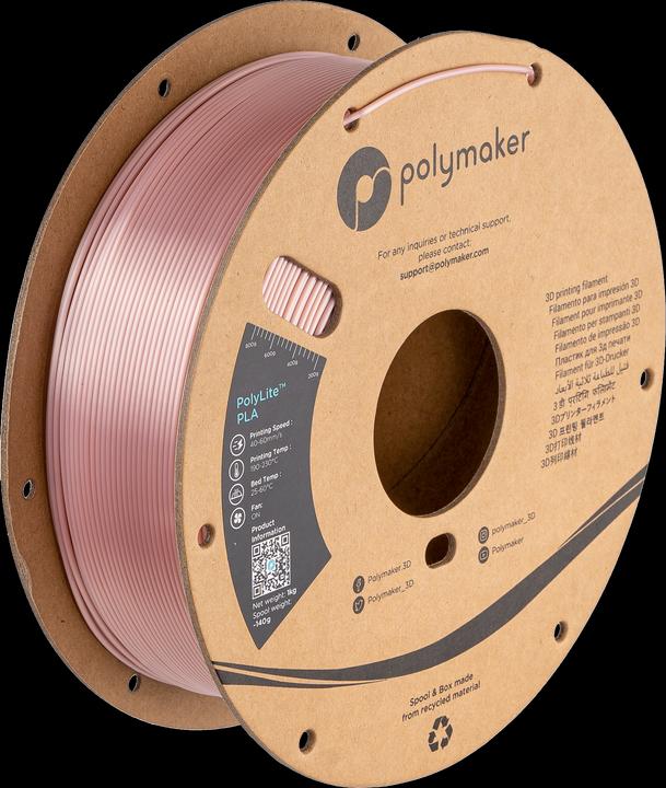 Actual product image Polymaker PolyLite PLA (PLA, 1.75 mm, 1000 g)