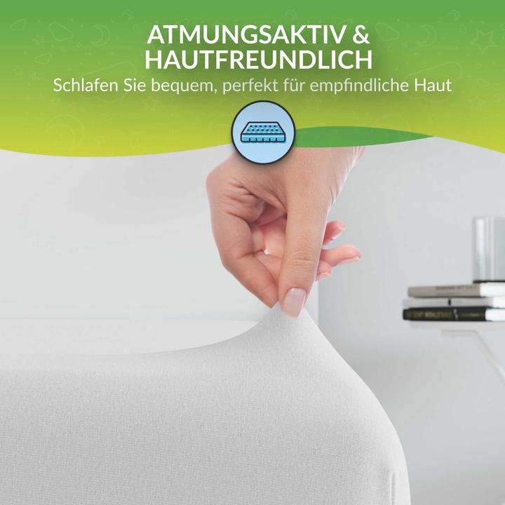 Produktbild Etérea Microfaser Jersey Spannbettlaken (100 x 200 cm, 90 x 200 cm)
