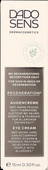 Actual product image Dado Sens REGENERATION E Eye Cream - Skin in Need of Regeneration (Crème, 15 ml, Day, Night)