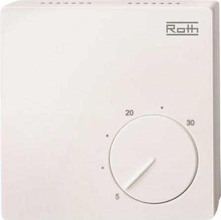 Actual product image Roth Basicline is a wired 24 volt system for room control of underfloor heating.