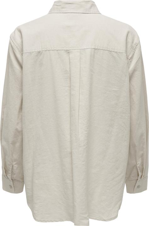 Actual product image Only Plain linen mix shirt (L)