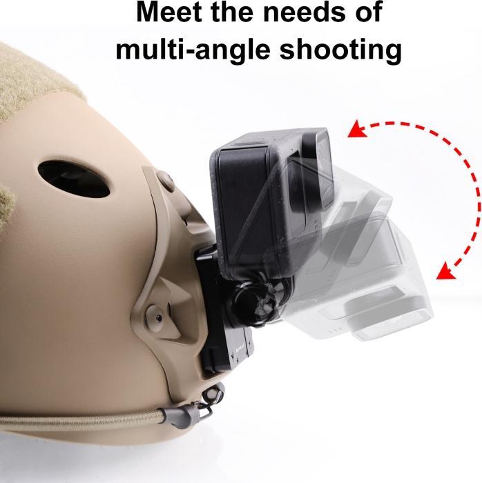 Actual product image Puluz Aluminum Quick Release Bracket NVG Helmet Mount for GoPro and Other Action Cameras (Black)