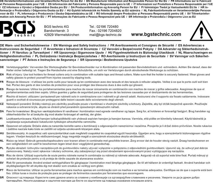 Image du produit BGS Douille de support de taraud | 10 mm (3/8") | 7,0 mm