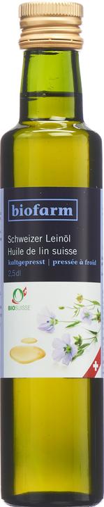 Produktbild Biofarm Leinöl CH Knospe Bio Suisse (250 ml)