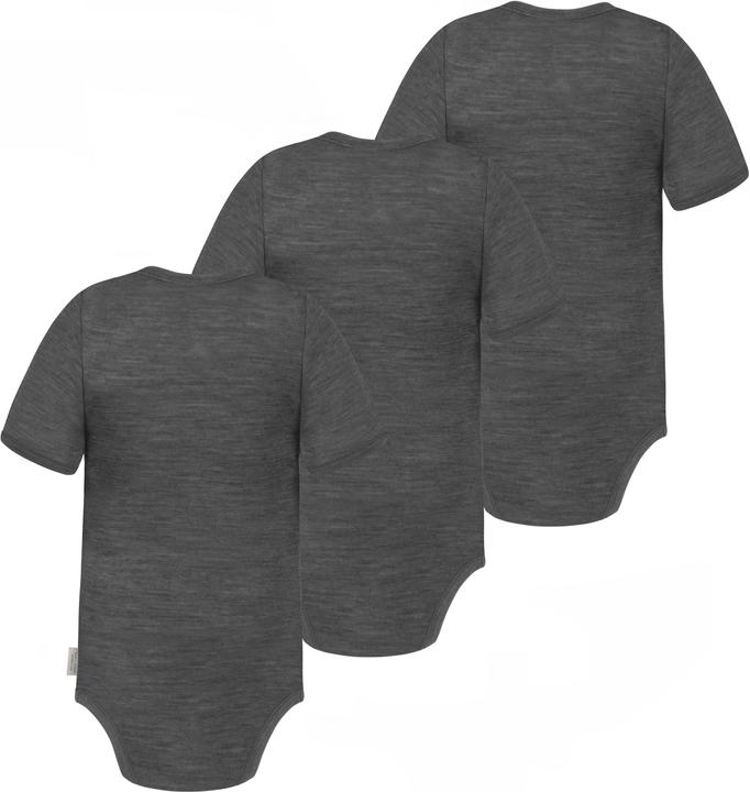 Immagine prodotto Normani Set di 3 body baby in merino a maniche corte "Tauranga" - 9287 (80)