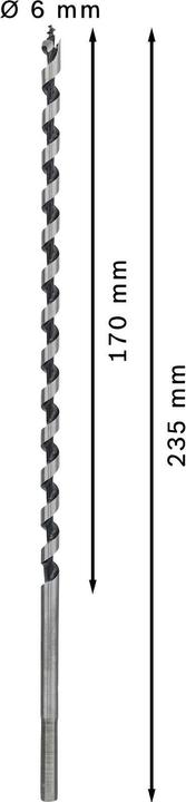 Image du produit Bosch Professional Zubehör Mèche à bois PRO Wood, 6 x 170 x 235 mm (6 mm)
