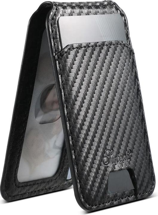 Produktbild Ueli Express Magnetische Carbon Optik Hülle mit abnehmbarem Kartenhalter (Apple iPhone 16 Pro)
