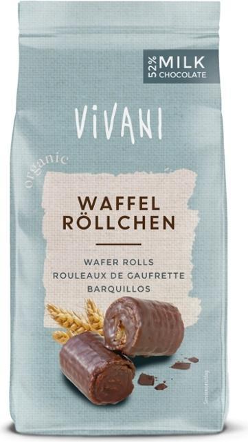 Image du produit Vivani Rouleaux de gaufrette au lait entier (125 g)