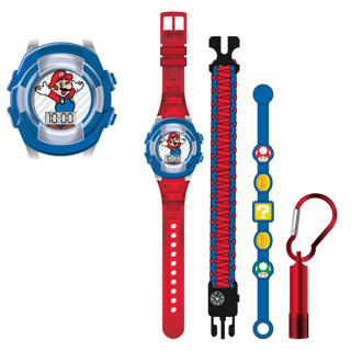 Image du produit Accutime Montre-bracelet Super Mario avec accessoires, montre LCD pour enfants avec affichage numérique