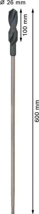Image du produit Bosch Professional Zubehör Foret d'installation PRO Wood HSS, 26 x 100 x 600 mm (26 millimètres)