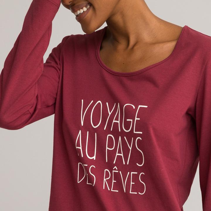 Produktbild La Redoute Collections Pyjama mit langen Ärmeln aus Baumwoll-Jersey (42)