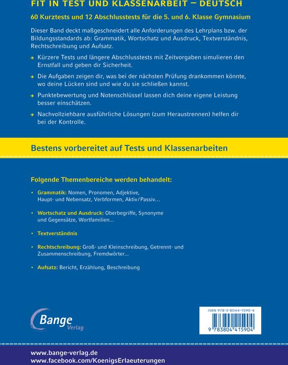 Energie-Label Fit in Test und Klassenarbeit Deutsch 5./6. SJ. (Deutsch, Peter Süss, 2018)