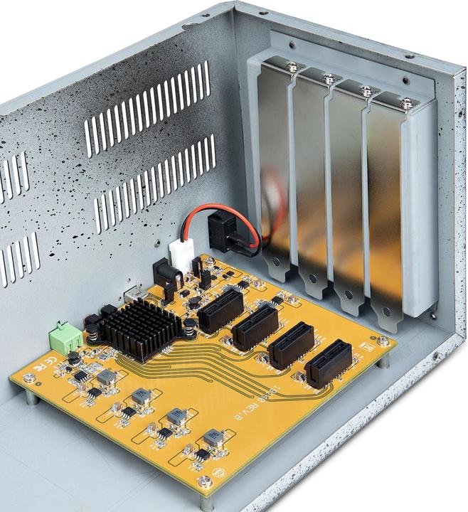 Actual product image StarTech com 4-Slot PCI Express Gehäuse, PCIe Erweiterungsbox mit PCIe x2 Hostkarte, PCIe 2.0 - 10 G