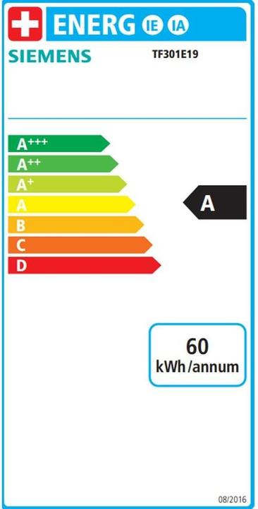 Label énergétique Siemens EQ300 TF301E19 (Fiche CH)