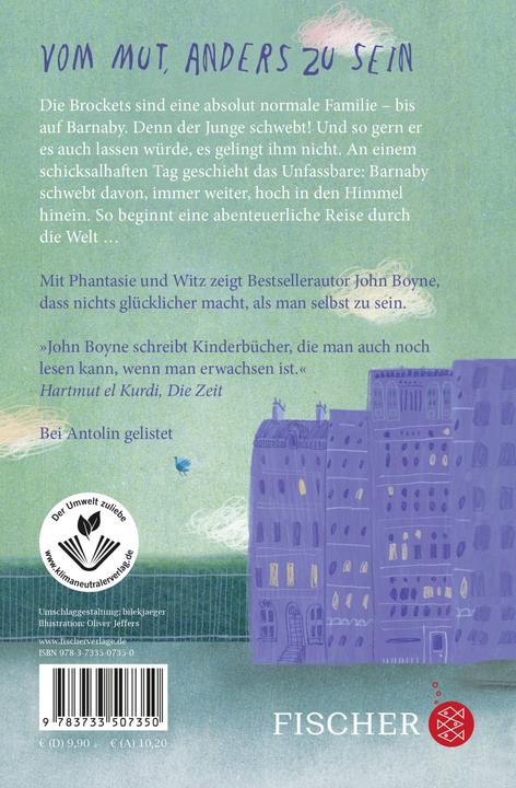 Produktbild Die unglaublichen Abenteuer des Barnaby Brocket (Deutsch, John Boyne, Oliver Jeffers, Adelheid Zöfel, 2023)