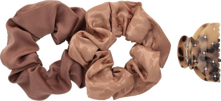 Image du produit Trisa Fashion Haarklammer mit Strass & Scrunchie braun 3 Stk. (Élastiques à cheveux)