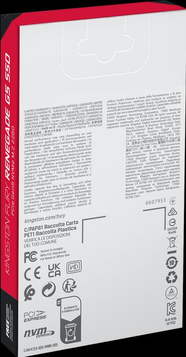 Image du produit Kingston FURY Renegade G5 (4096 Go, M.2 2280)