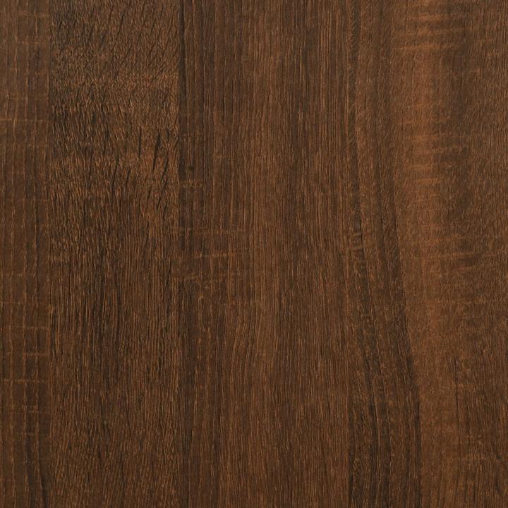 Produktbild VidaXL Wand-Nachttisch mit LED-Leuchten Braun Eichen-Optik,Farbe (50 x 36 x 30 cm)