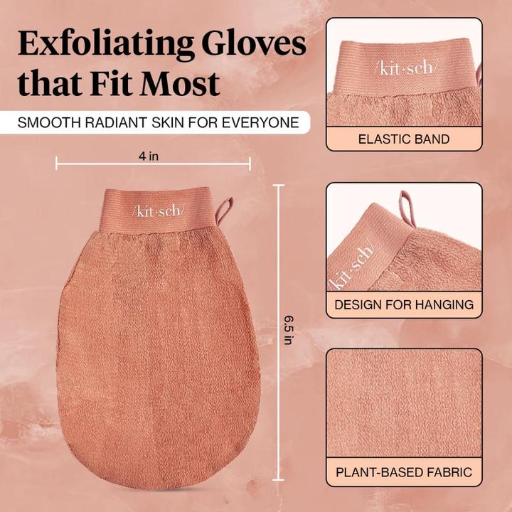 Actual product image Kitsch Exfoliating gloves