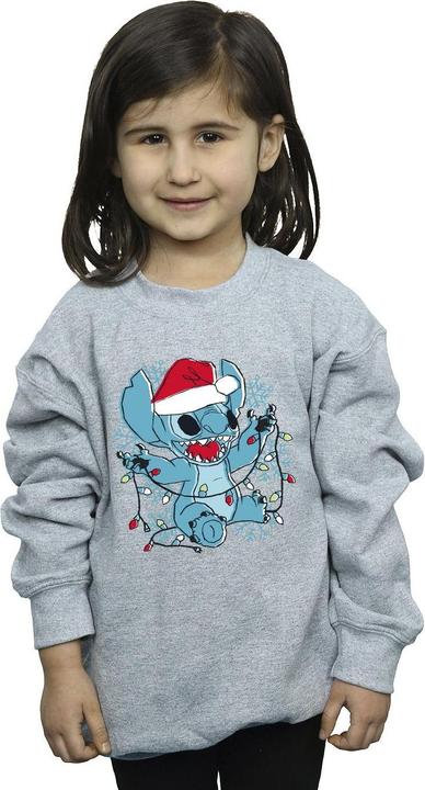 Immagine prodotto Disney Lilo And Stitch Christmas Lights Sketch Felpa Ragazze (140, 146)