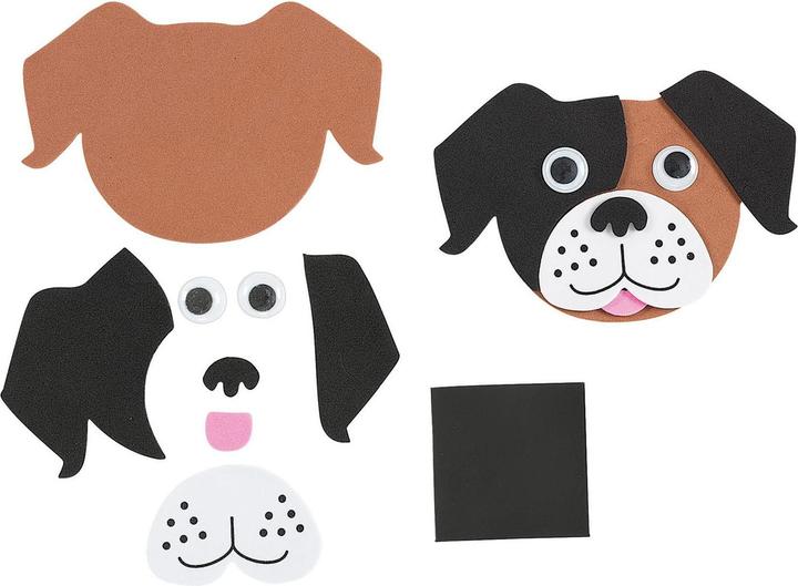 Image du produit Colorations Kit de bricolage Visages d'animaux en mousse, 36 pcs.