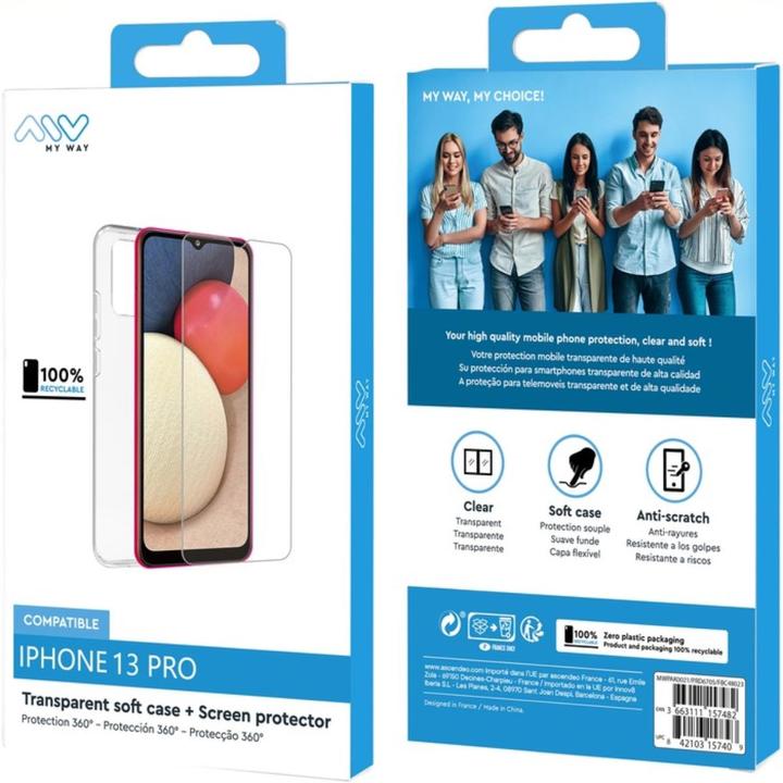 Produktbild My Way Myway Pack Tpu Case Et Tpg Iphone 13 13 Pro (Apple iPhone 13 Pro)