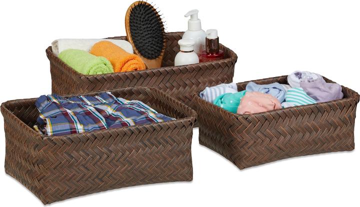 Produktbild Relaxdays Aufbewahrungskorb (3 x, 35 x 26 x 15 cm)