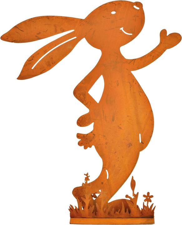 Image du produit G. Wurm Présentoir Lapin 23 cm, Rouillé (5 x 24 x 18,5 cm)