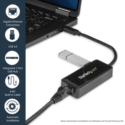 Image du produit StarTech Adaptateur USB vers Ethernet (USB 3.0, RJ45 (1x))
