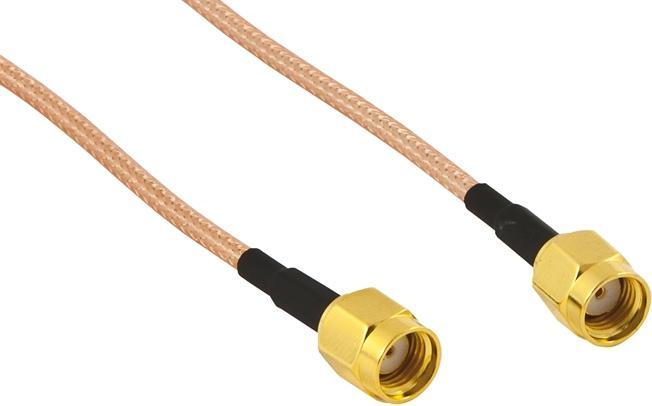 Image du produit Allnet ANT-PIG-RSMA-RSMA-30 Câble coaxial R-SMA R-SMA or 0.3m (Câble d'antenne)