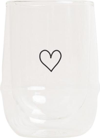 Actual product image Eulenschnitt Cappuccino glass - heart (220 ml, 1 x)