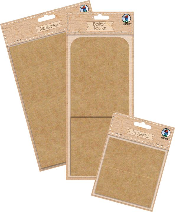 Immagine prodotto Ursus Cartoncini per menu "Cartone Kraft", 6 pezzi (200 g/m², 6 x)