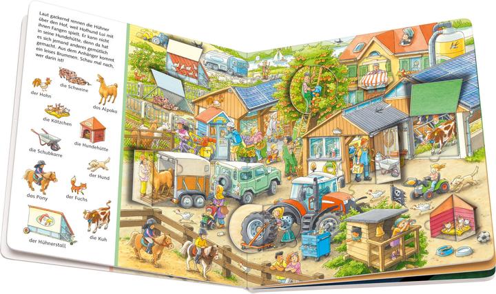 Actual product image Ravensburger Mein Sachen suchen Wimmelbuch: Auf dem Land (German, Susanne Gernhäuser, Peter Nieländer, 2024)