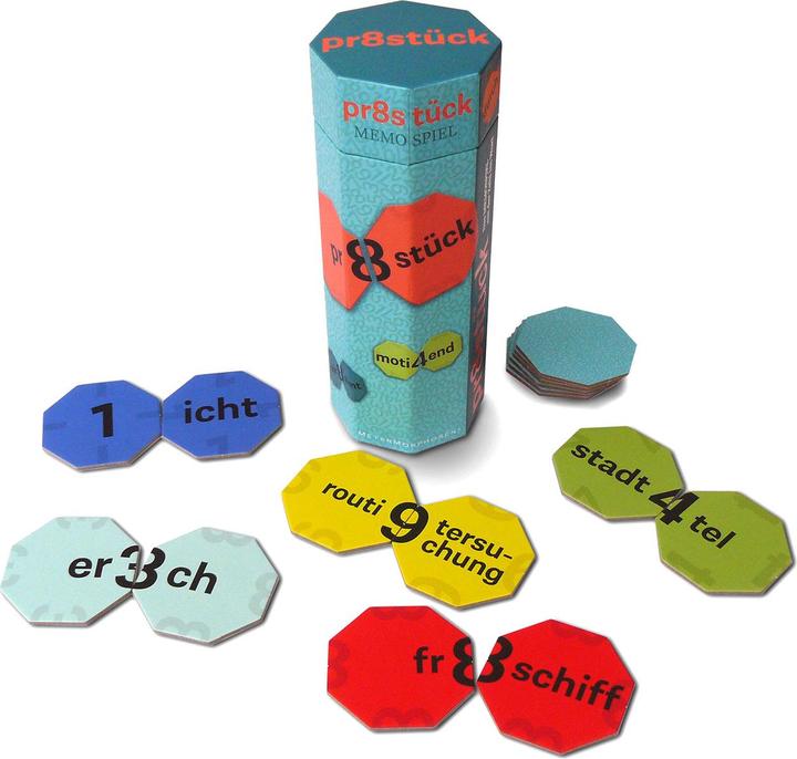 Actual product image Magnificent piece /Pr8piece. The memo game with the number in the word (German)
