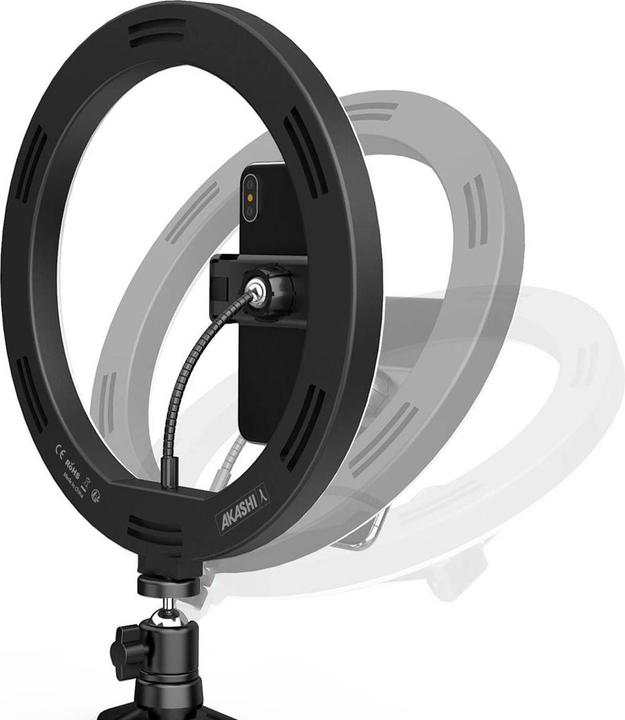 Actual product image Akashi Ring light + smartphone holder and tripod (Ring light)