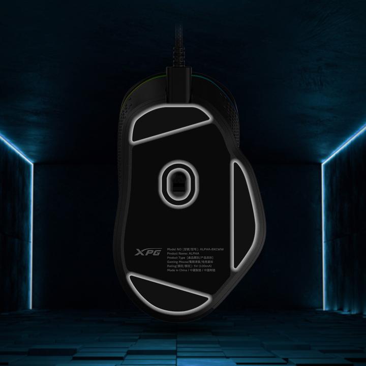 Actual product image Adata ALPHA-BKCWW mouse Right-hand RF Wireless + USB Type-C Optical 16000 DPI (Cable)
