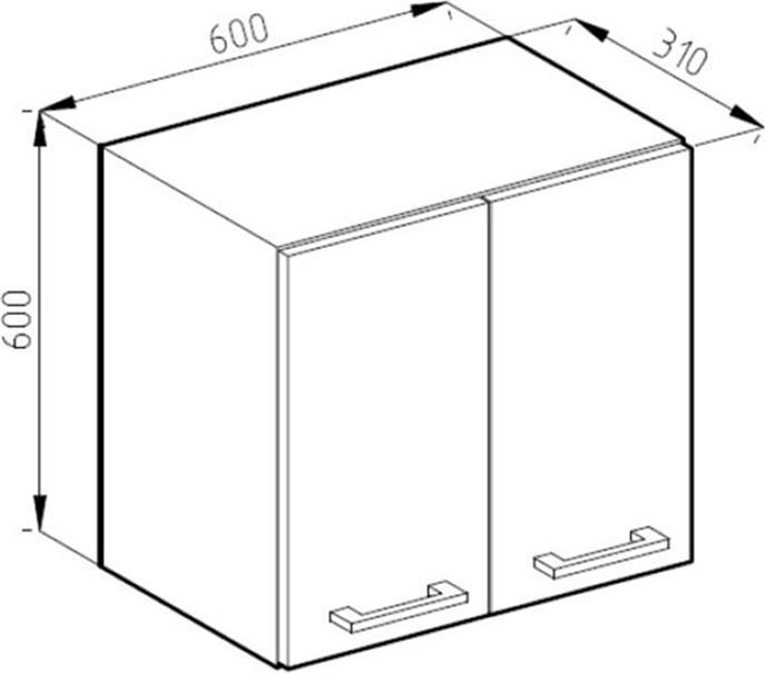 Image du produit Vicco Hängeschrank R-Line (60 x 31 x 60 cm)