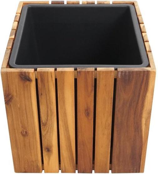 Produktbild Mendler Pflanzkasten HWC-L24, eckig 32x32x32cm Outdoor Akazie, braun (32 cm)