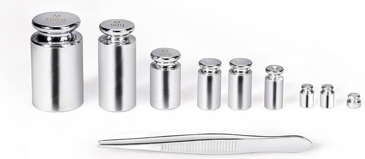 Produktbild Boruit Set Kalibrierungsgewichte ( 9 Stück ) 1g, 2g x 2, 5g, 10g, 20g x 2, 50g, 100g