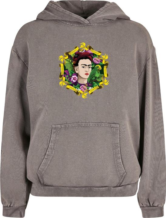 Immagine prodotto Merchcode Donna Frida Kahlo - Felpa con cappuccio con lavaggio acido Frame tre - 178041 (3XL)