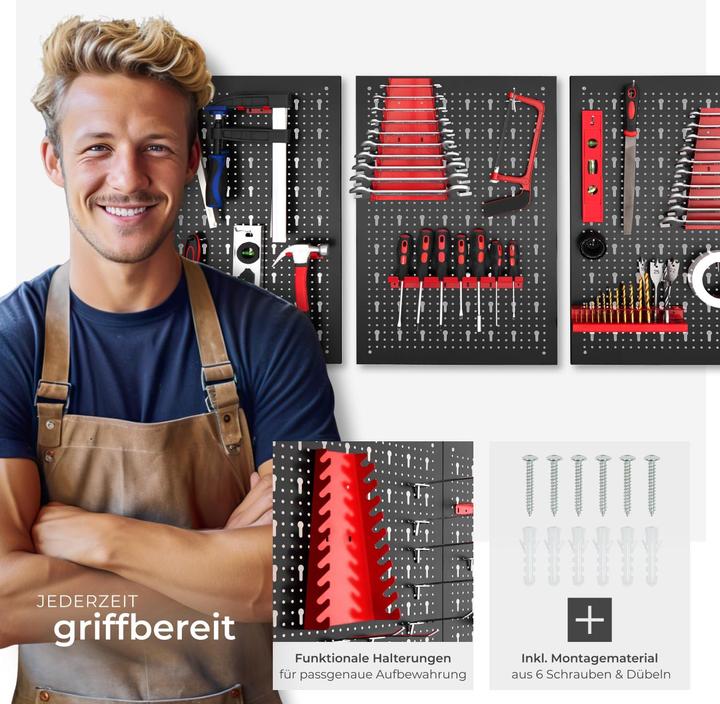Image du produit tectake Panneau mural pour rangement d'outils