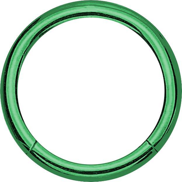 Star Piercing Micro Segmentring klappbar grün (ohne Messing, Titan G23)