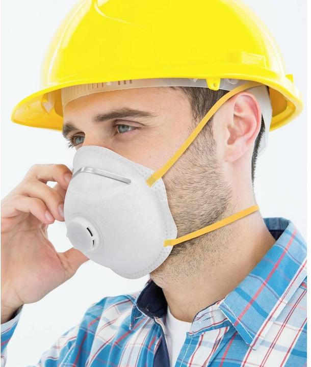Actual product image Gime 2575495 Fine dust mask with valve FFP2 10 pcs. DIN EN 149:2001 + A1:2009 (FFP2, 10 x)